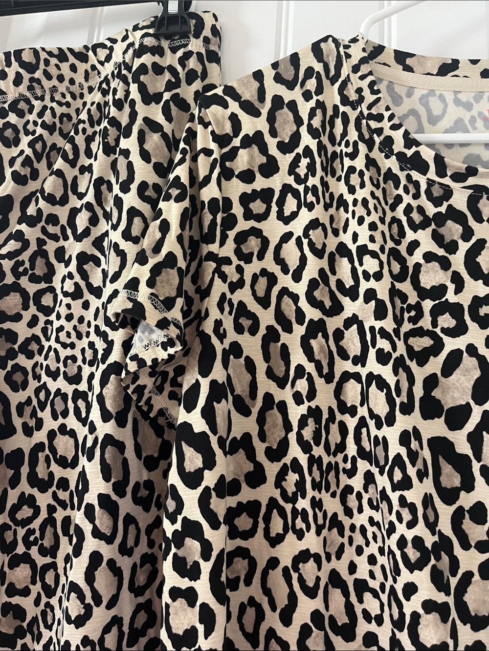 Jaclyn Leopard Print 2 Piece Pajama Set - Black & Cream - Picture 7 of 7